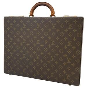 Louis Vuitton Crusher Monogram Attache Case Handbag Brown